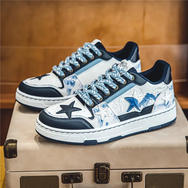 Official Chinese Dragon Designer Sneakers – Premium Leather 2024 Fashion Trend