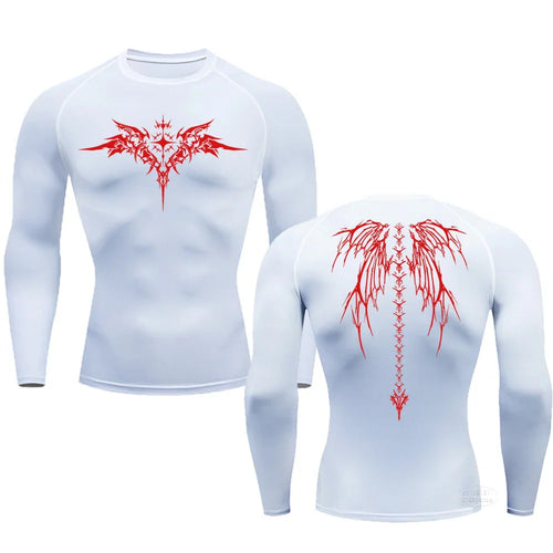 "DUTRIEUX" Anime Graphic Compression Long Sleeve – Premium Quick-Dry Gym Rash Guard