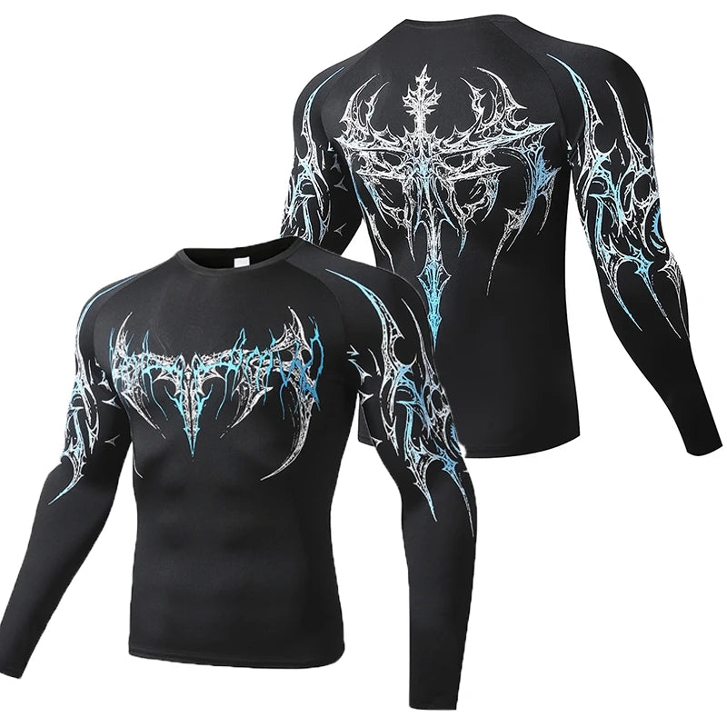 Men's "Aesthetic Fit" Compression Long Sleeve – Premium Skinny Casual T-Shirt