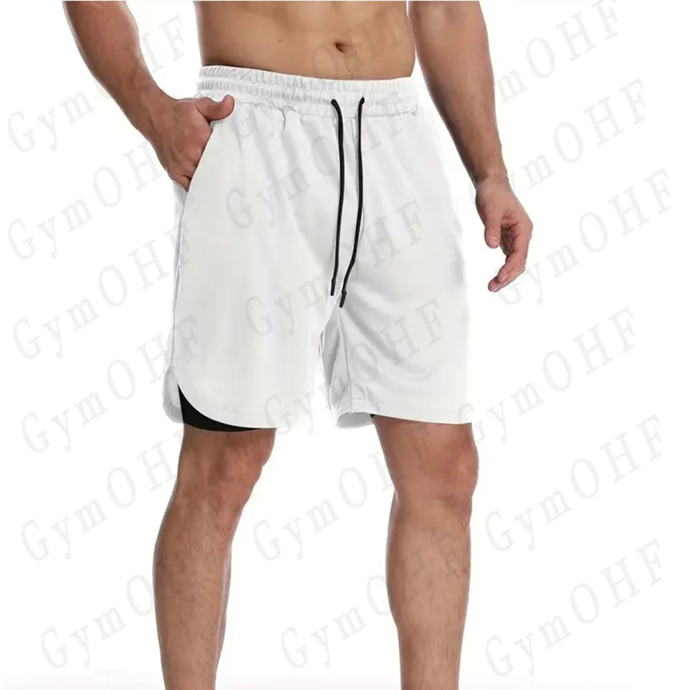 Men's "Heroic Spirit" Anime 2-in-1 Fitness Set – Compression Tee & Double-Deck Shorts