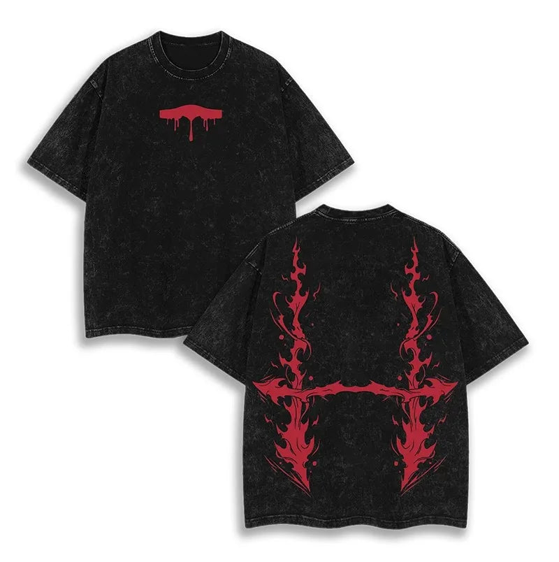 Official Bandai Jujutsu Kaisen "Spell Battle" Vintage Washed T-Shirt – Premium Anime Streetwear