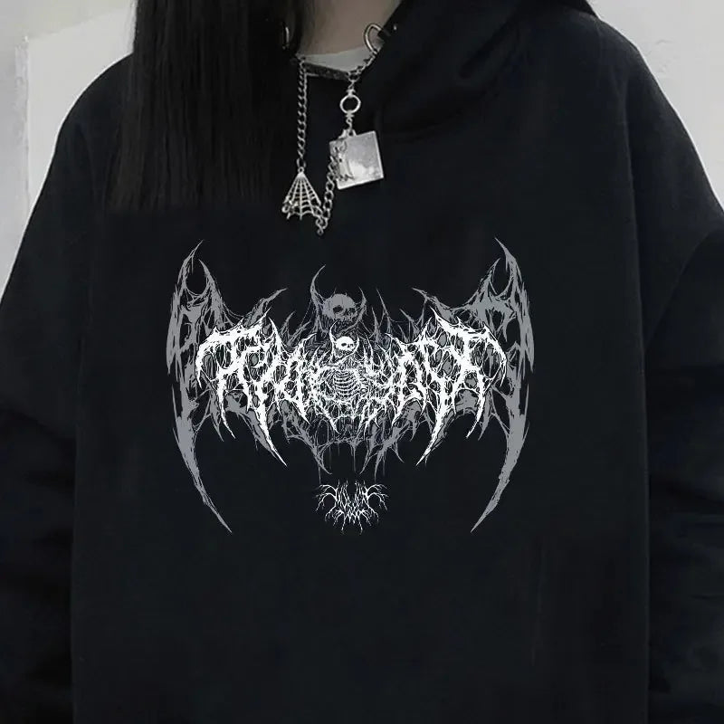 Official 2025 "Gothic Skull" Graphic Hoodie – Premium Punk Style Fashion Sweatshirt