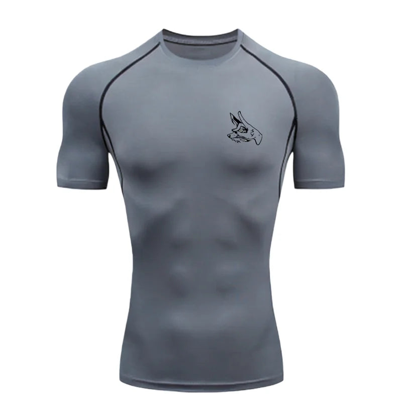 Men's "Fox Head" 2026 Compression Shirt – Premium Athletic Rash Guard for Training & Fitness