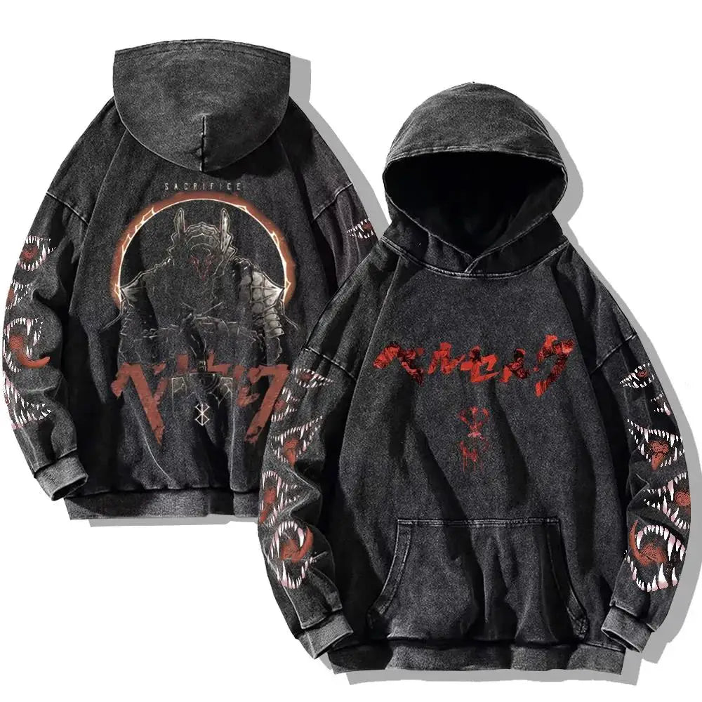Official Berserk "Guts" Graphic Hoodie – Premium 100% Cotton Anime Sweatshirt