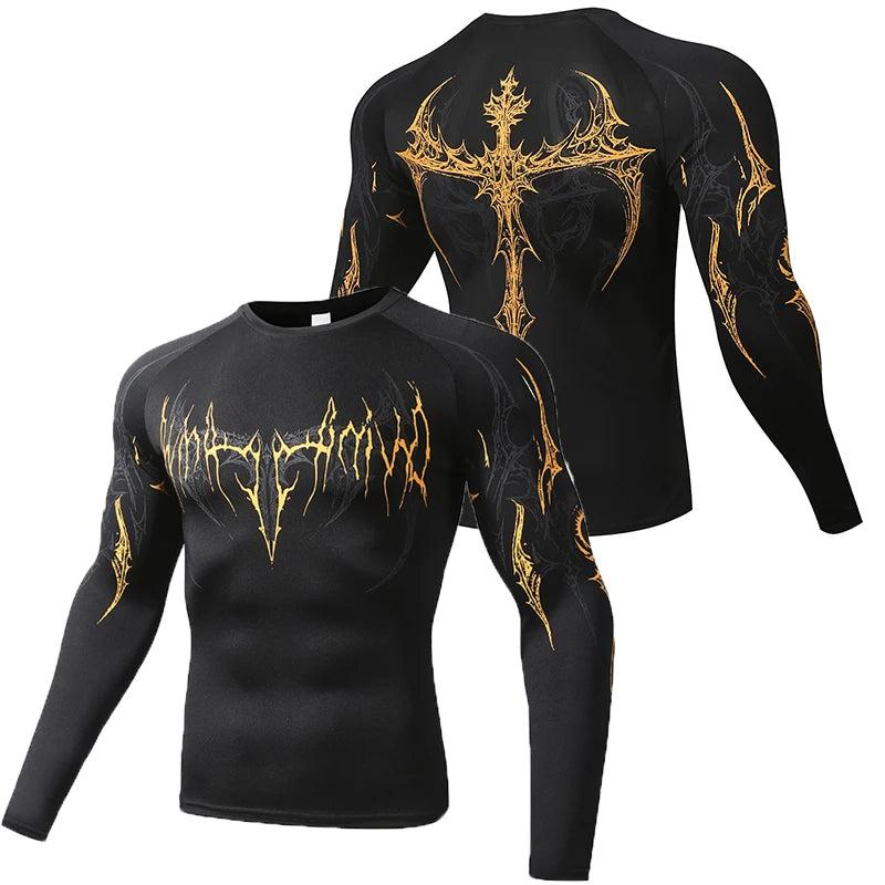 Men's "Aesthetic Fit" Compression Long Sleeve – Premium Skinny Casual T-Shirt