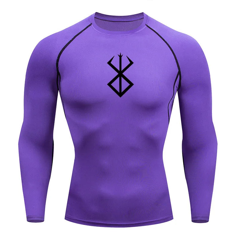 Men's "Pro-Fit" Compression Long Sleeve – Premium Rash Guard for BJJ, MMA & Gym