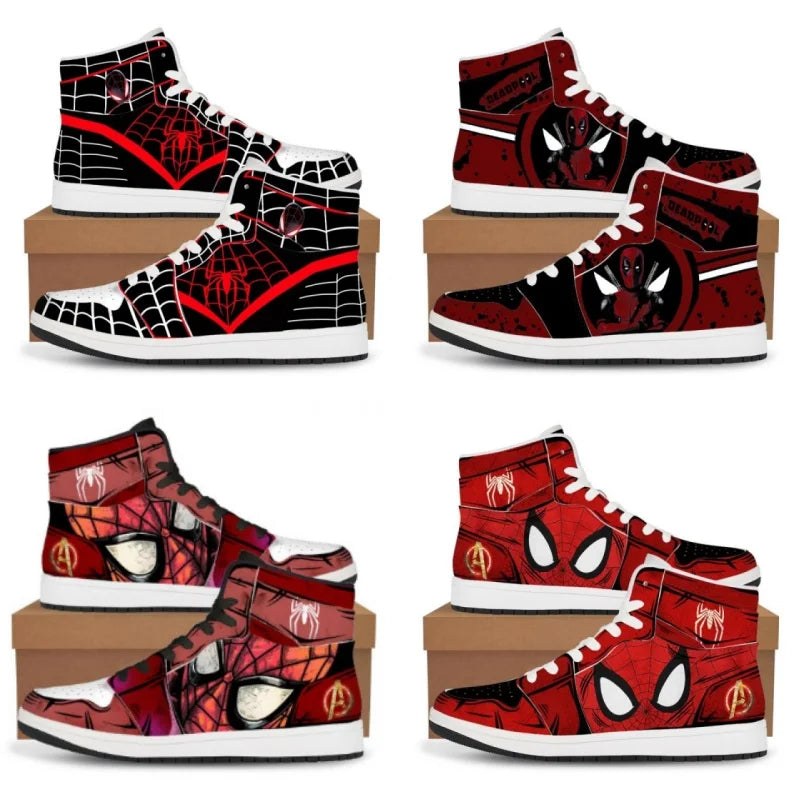 Official Bandai "Spider-Man" High-Top Sneakers – Premium Anime Style Basketball Shoes