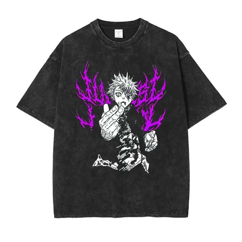 Official Jujutsu Kaisen "Choso" Retro Black T-Shirt – Premium 100% Cotton Washed Tee