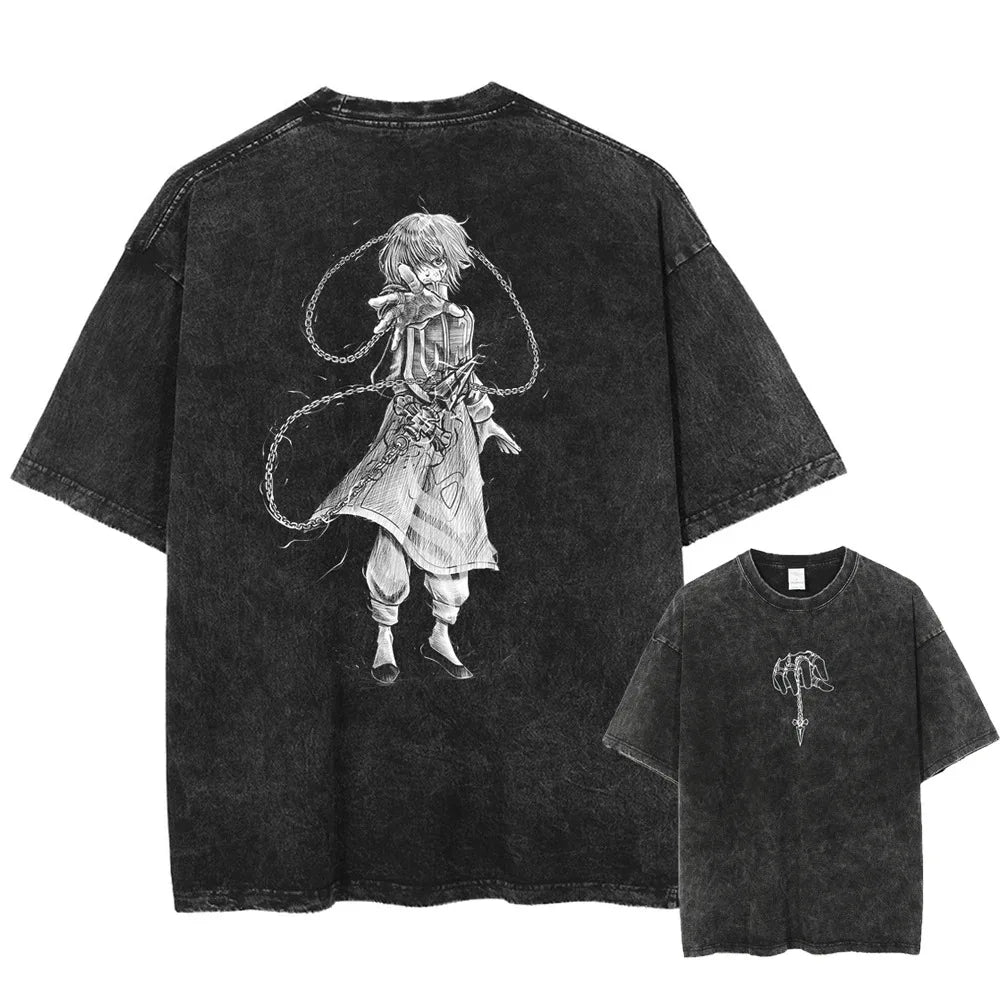 Official Hunter x Hunter "Killua & Gon" Vintage Washed T-Shirt – Premium Oversized Cotton Tee