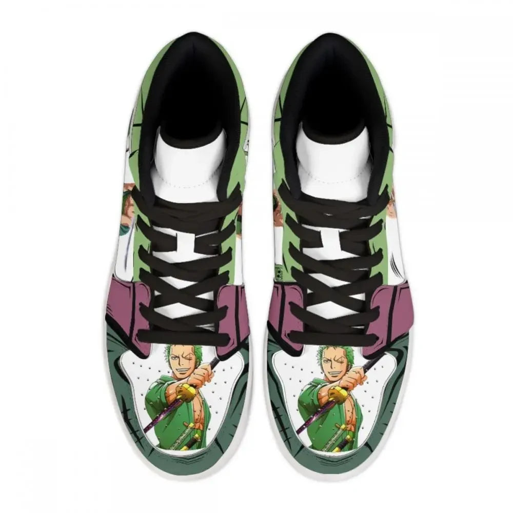 Official Bandai "One Piece: Luffy & Zoro" Sneakers – Premium Anime Casual Board Shoes