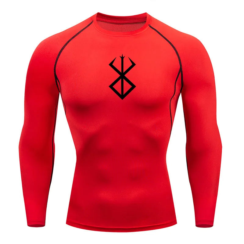 Men's "Pro-Fit" Compression Long Sleeve – Premium Rash Guard for BJJ, MMA & Gym