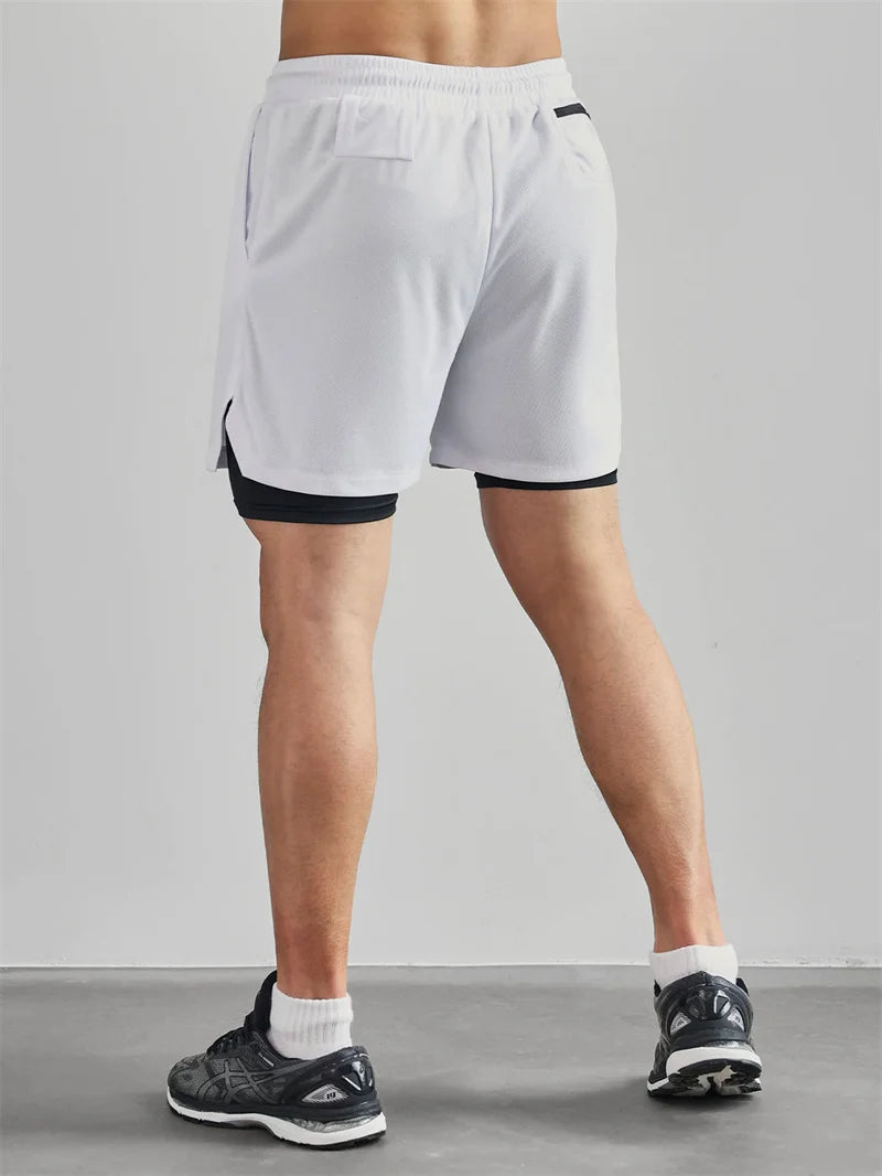 "Street Ninjas" Angel Cross 2-in-1 Performance Shorts – Quick-Dry Athletic Shorts with Phone Pocket