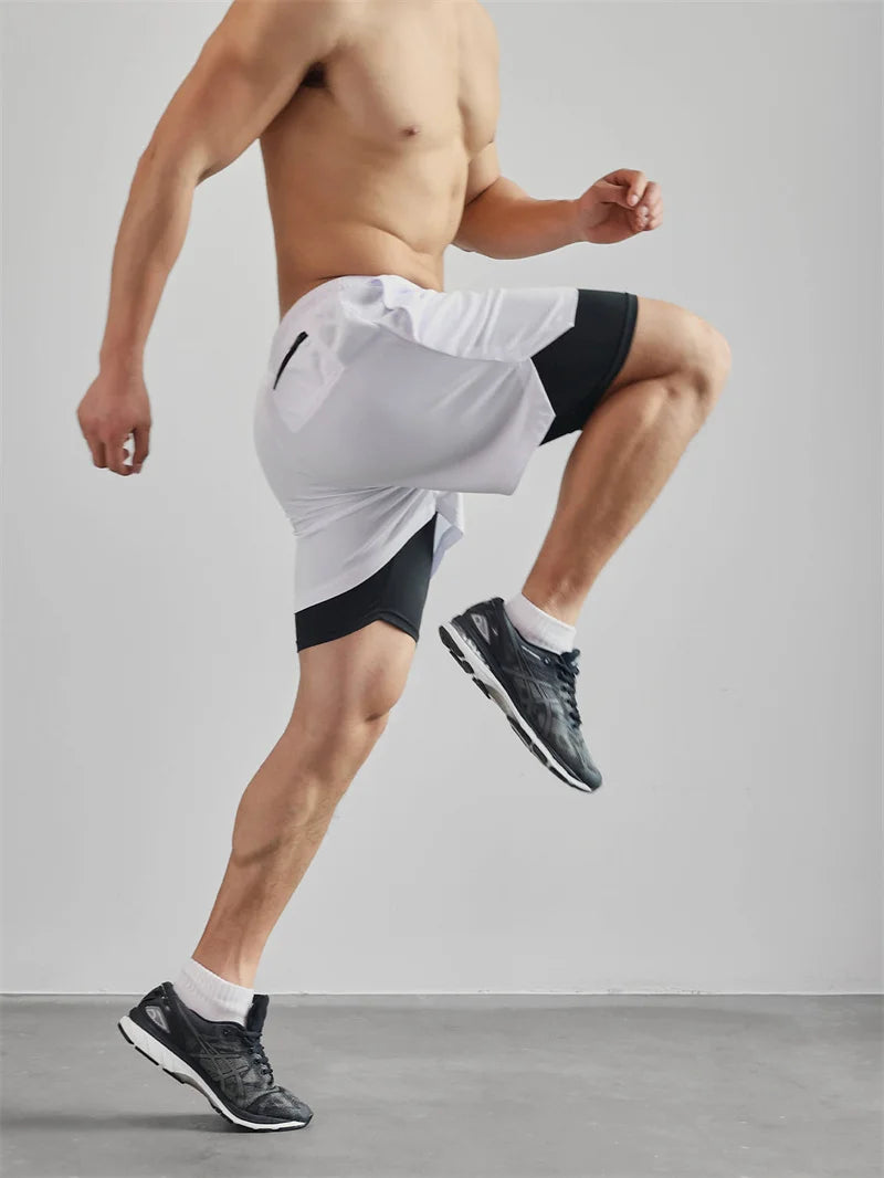 "Street Ninjas" Angel Cross 2-in-1 Performance Shorts – Quick-Dry Athletic Shorts with Phone Pocket