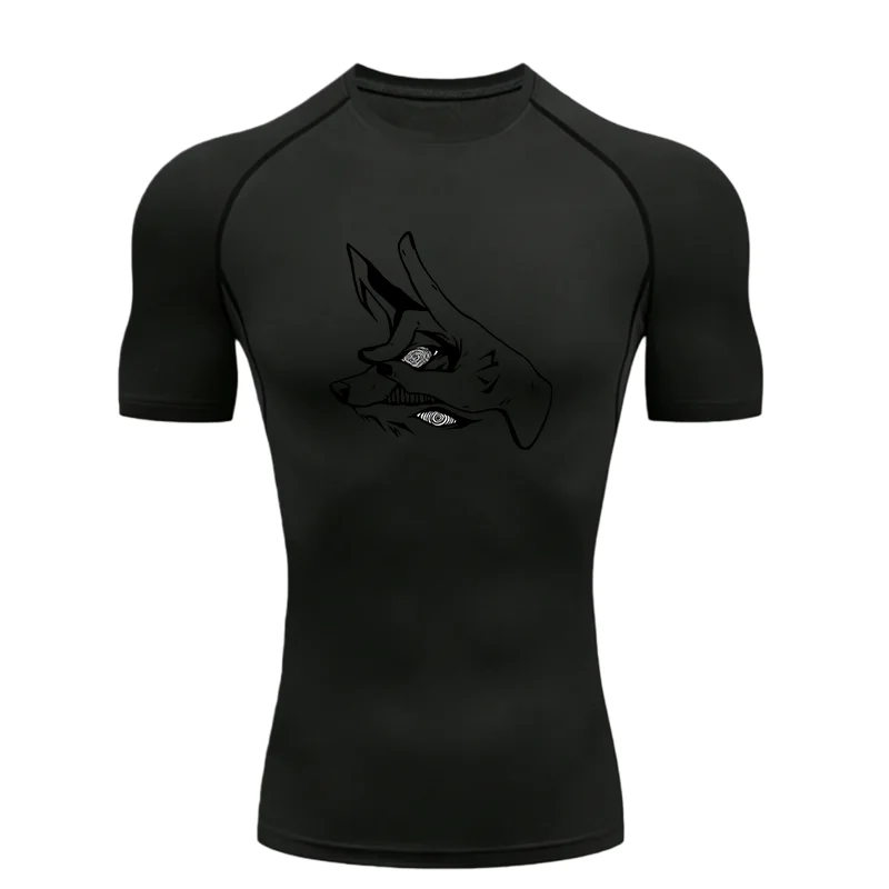 Men's "Fox Head" 2026 Compression Shirt – Premium Athletic Rash Guard for Training & Fitness