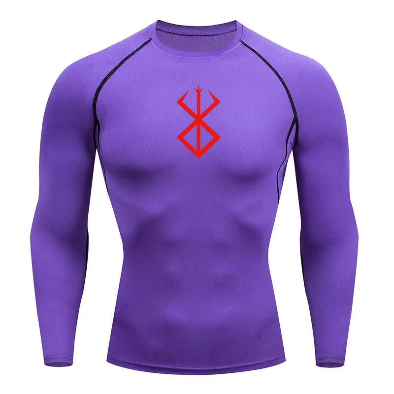Men's "Pro-Fit" Compression Long Sleeve – Premium Rash Guard for BJJ, MMA & Gym