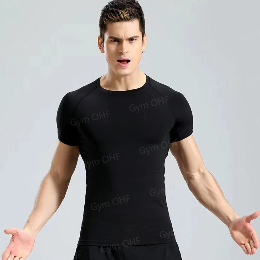 Men's "Heroic Spirit" Anime 2-in-1 Fitness Set – Compression Tee & Double-Deck Shorts