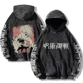 Official Jujutsu Kaisen Vintage Washed Hoodie – Premium Oversized Anime Sweatshirt