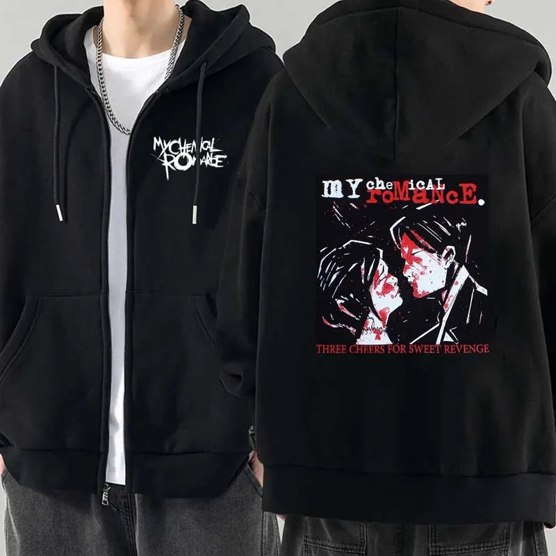 Official My Chemical Romance "The Black Parade" Zip-Up Hoodie – Premium MCR Punk Emo Sweatshirt