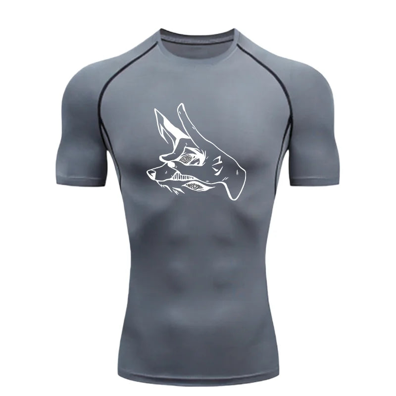 Men's "Fox Head" 2026 Compression Shirt – Premium Athletic Rash Guard for Training & Fitness