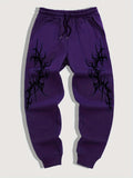 Men's "Dark Street" Gothic Jogger Pants – Premium Fleece-Lined Hip Hop Sweatpants