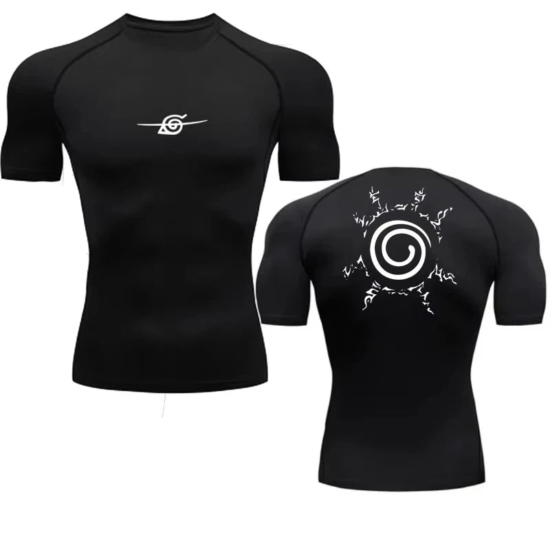 Men's "Anime Essence" Pure Cotton Compression Tee – Premium 2026 Fitness Top