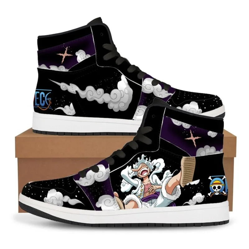 Official Bandai "One Piece: Luffy & Zoro" Sneakers – Premium Anime Casual Board Shoes