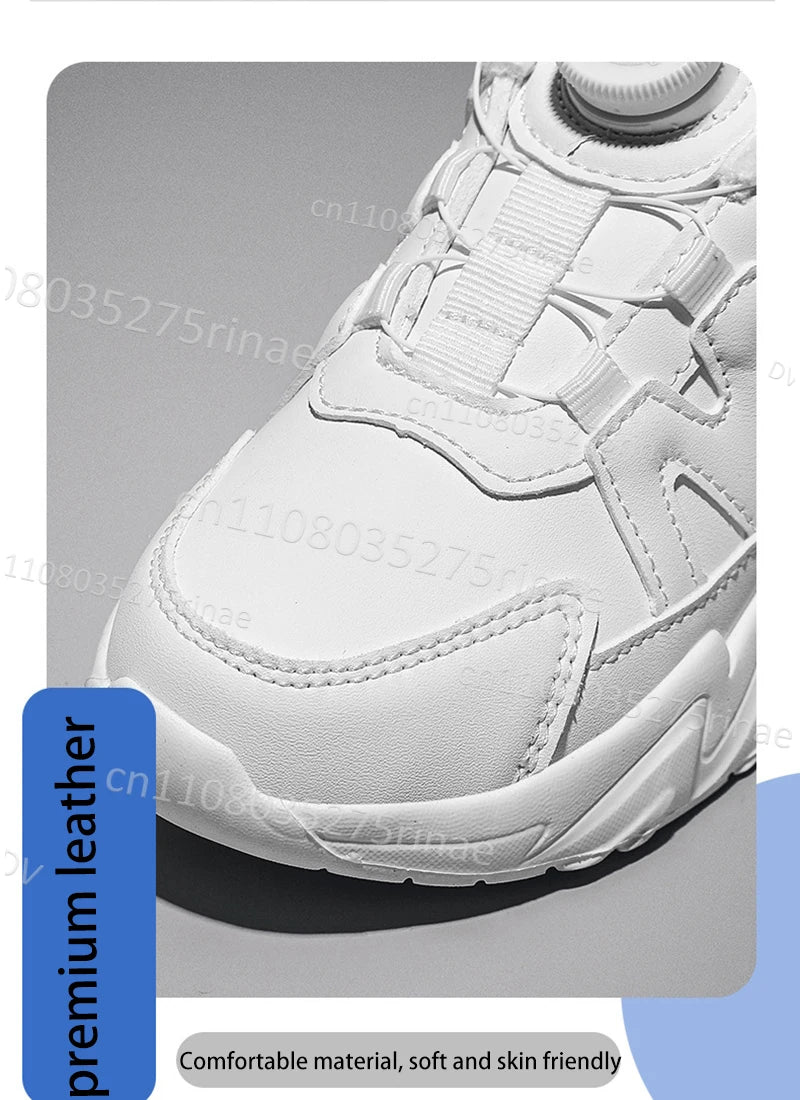 Official Bandai "One Piece: Luffy" Kids' White Sneakers – Waterproof Leather with Arch Support