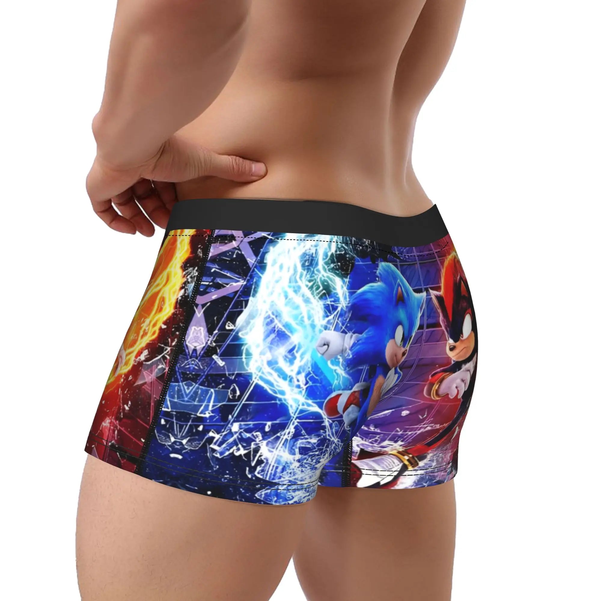 Official Sonic & Shadow Anime Boxer Briefs – Premium Breathable Men's Underwear