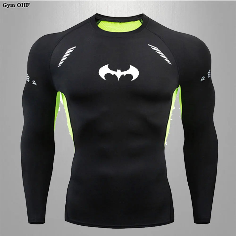 Men's "Elite Performance" Compression Long Sleeve – Premium Rash Guard for Gym, BJJ & Running