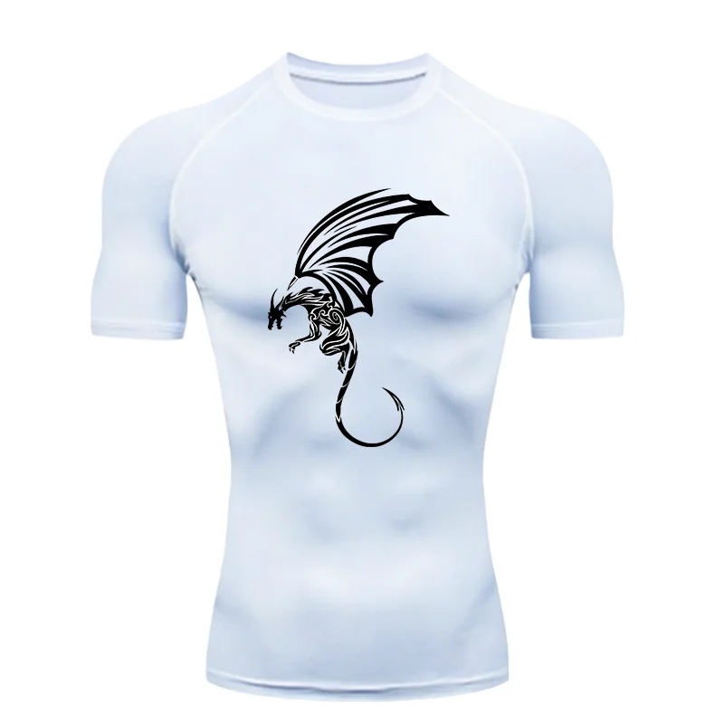 Men's "Black Dragon" 2026 Compression Shirt – Premium Athletic Training Tee