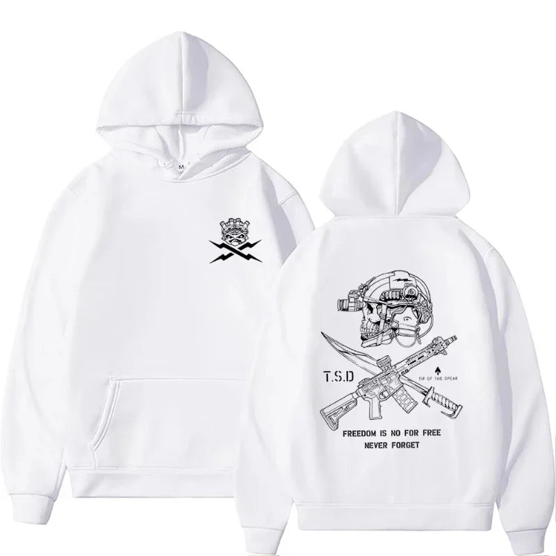 Official "Tip of The Spear" Spartan Tactical Hoodie – Premium X-Ray Skeleton Print