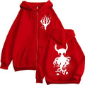 Official Hollow Knight "Knight & Hornet" Zipper Hoodie – Premium Fleece Gothic Sweatshirt