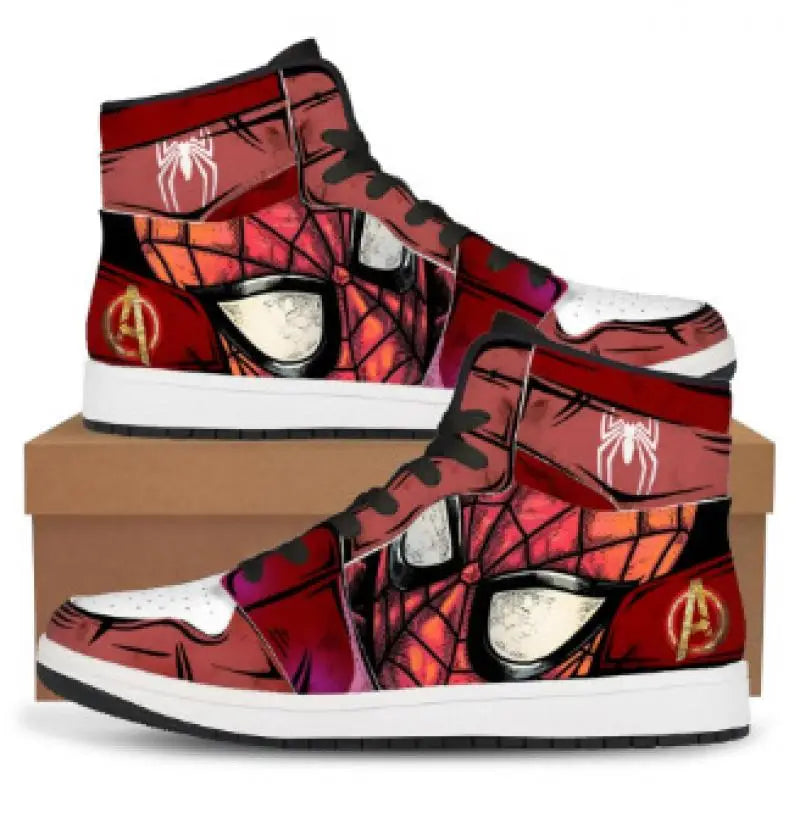 Official Bandai "Spider-Man" High-Top Sneakers – Premium Anime Style Basketball Shoes