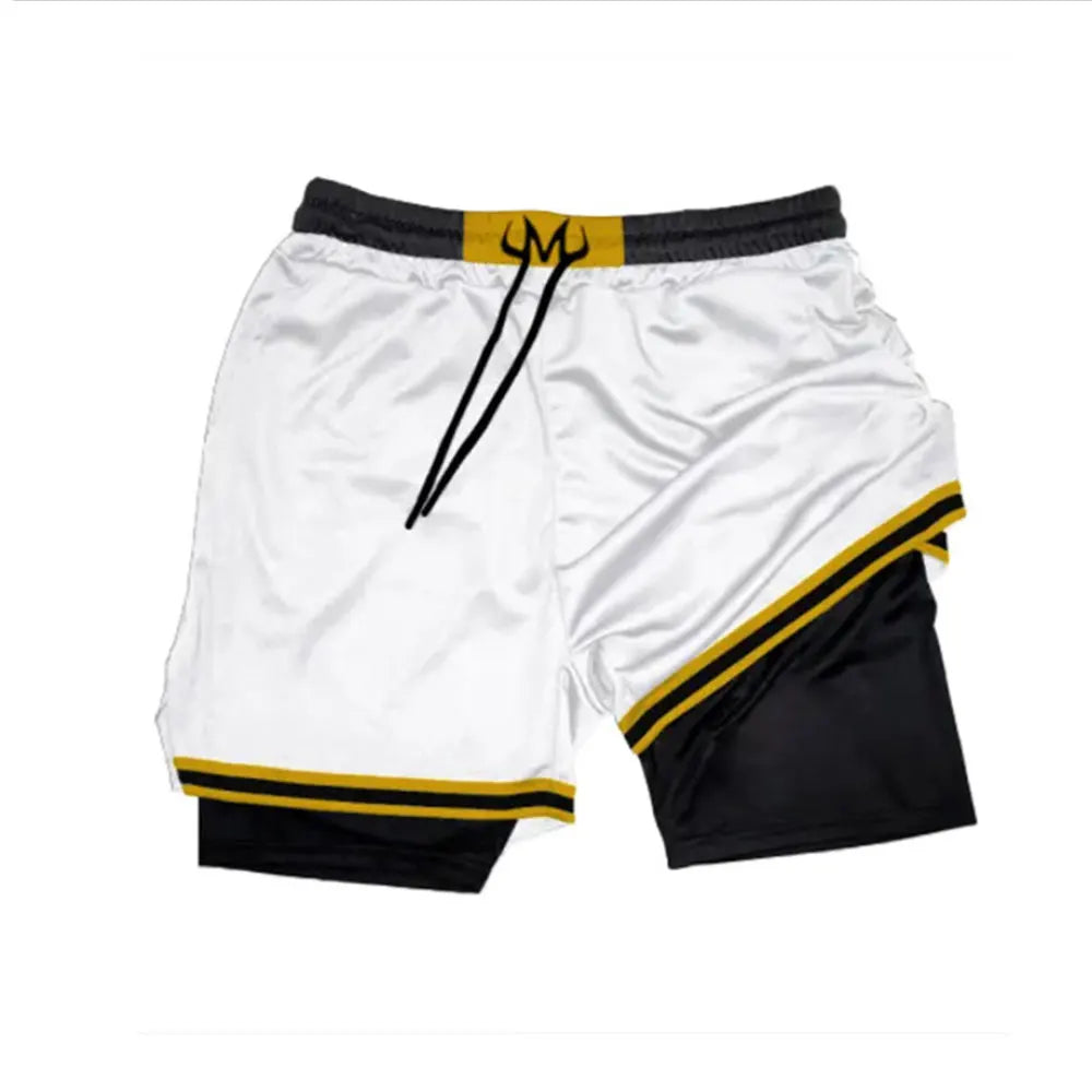 Official Anime Gym 2-in-1 Performance Shorts – Breathable Mesh Workout Shorts for Men