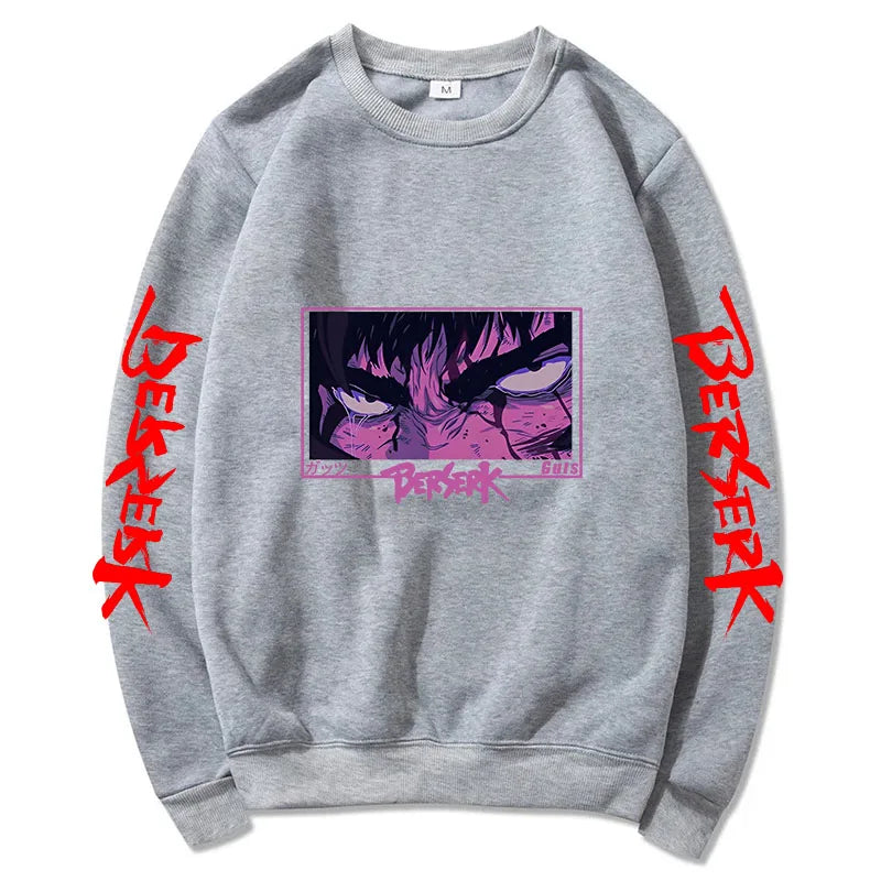 Official Berserk "Guts" Graphic Crewneck – Premium Harajuku Style Anime Sweatshirt