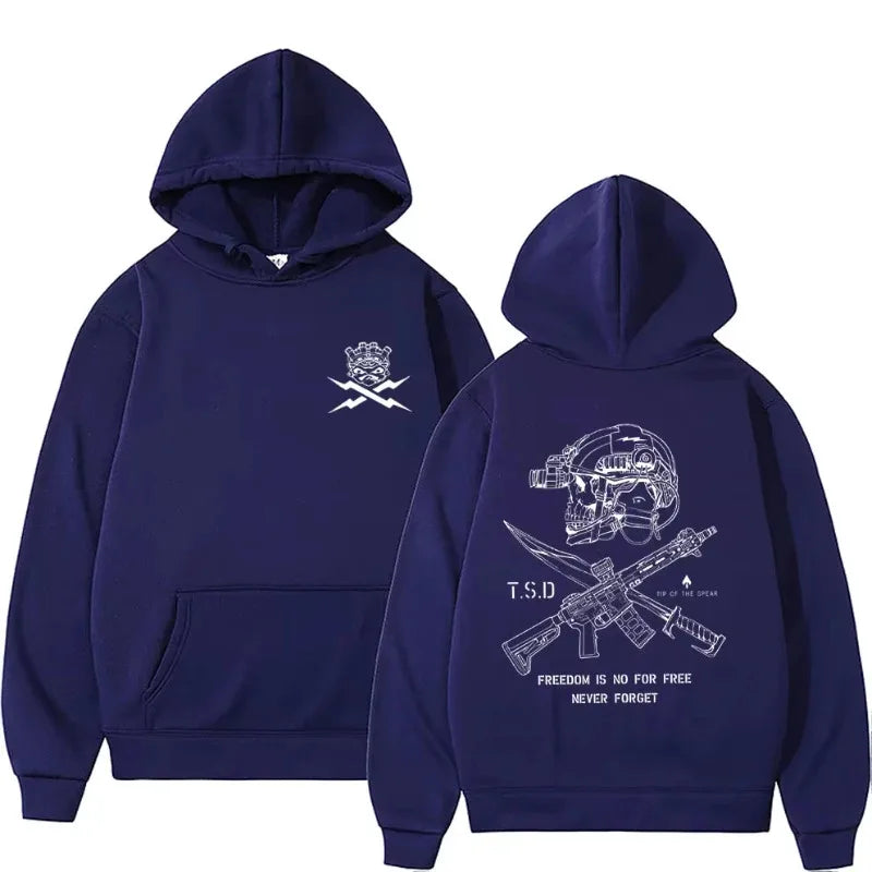 Official "Tip of The Spear" Spartan Tactical Hoodie – Premium X-Ray Skeleton Print
