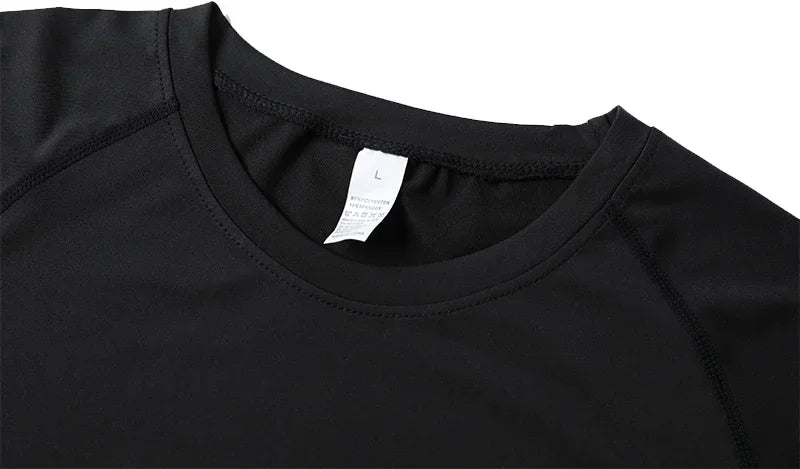 Men's "Elite Motion" Compression Shirt – Quick-Dry Graphic Athletic Tee for Gym & Fitness