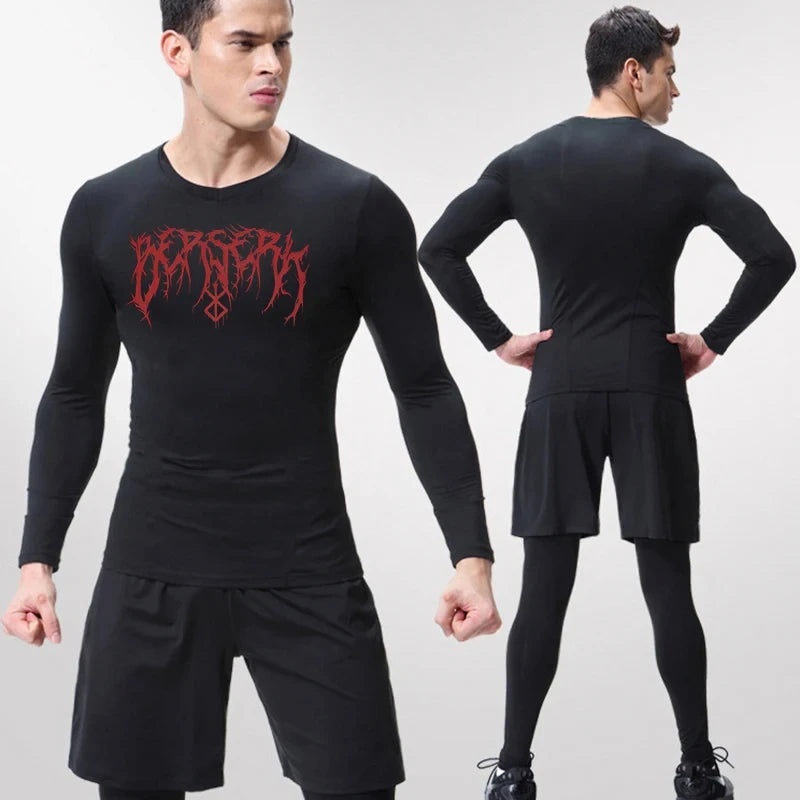 "LAMLKKY" Berserk "Guts" Compression Shirt – Premium Anime Gym Rash Guard