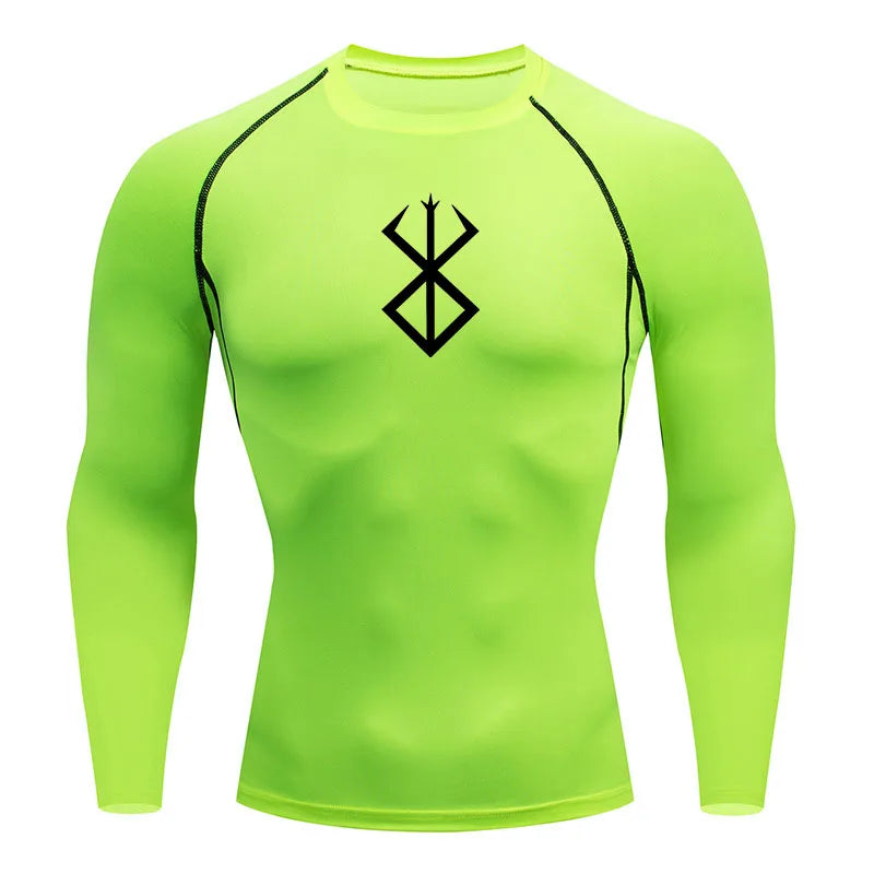 Men's "Pro-Fit" Compression Long Sleeve – Premium Rash Guard for BJJ, MMA & Gym