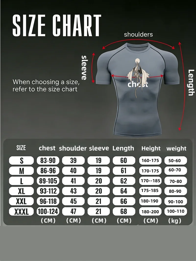 Men's "Midnight Dragon" Compression Shirt – Premium Short Sleeve Rash Guard for Gym & MMA