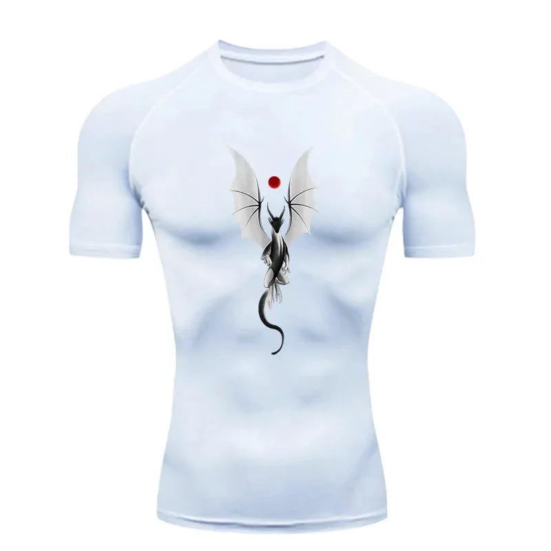 Men's "Patriot Skull" Compression Shirt – Premium 2026 Quick-Dry Tactical Gym Tee