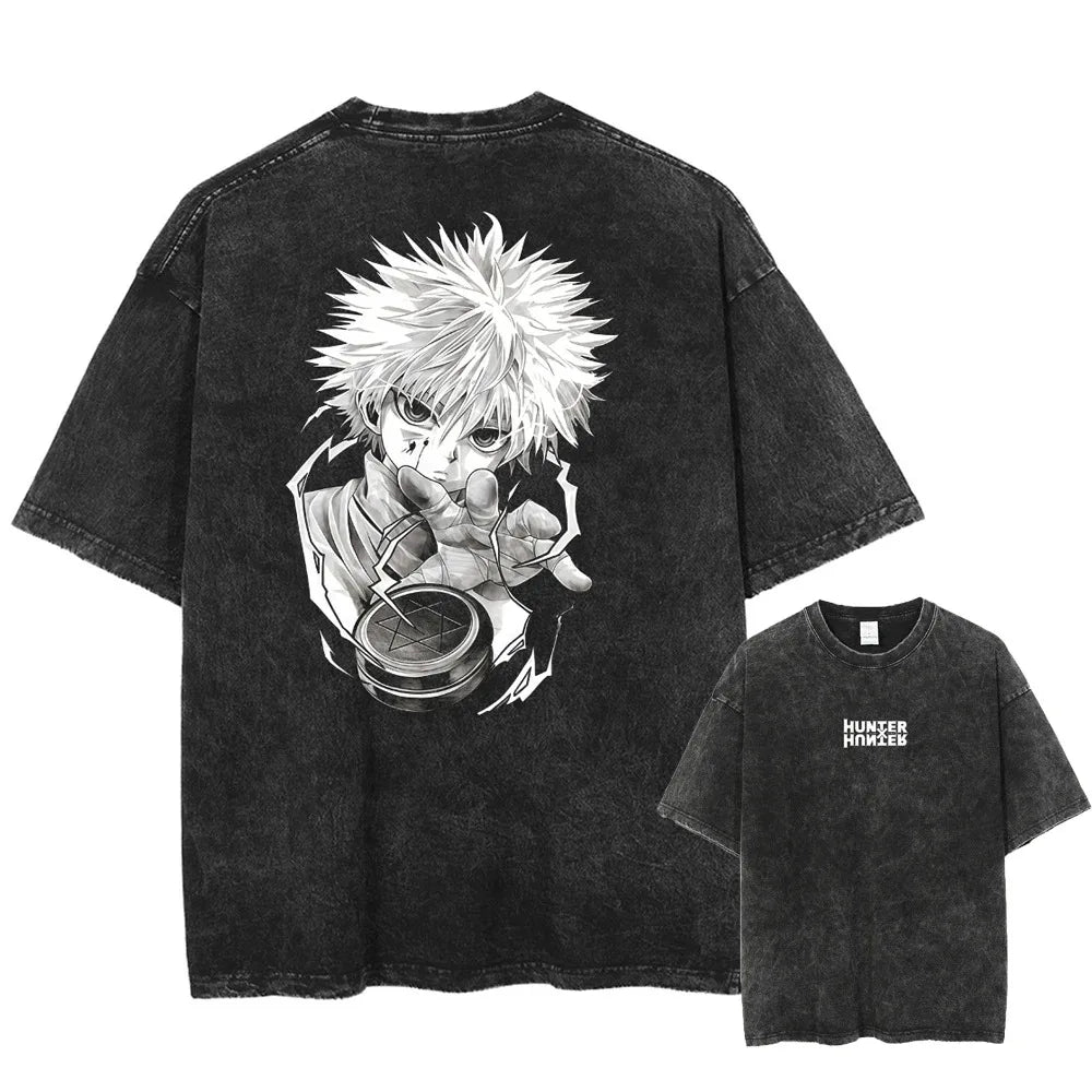 Official Hunter x Hunter "Killua & Gon" Vintage Washed T-Shirt – Premium Oversized Cotton Tee