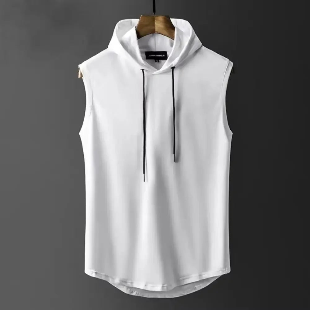 Men's "Demon Slayer: Hashira Strength" Sleeveless Hoodie – Premium Cotton Gym Tank Top