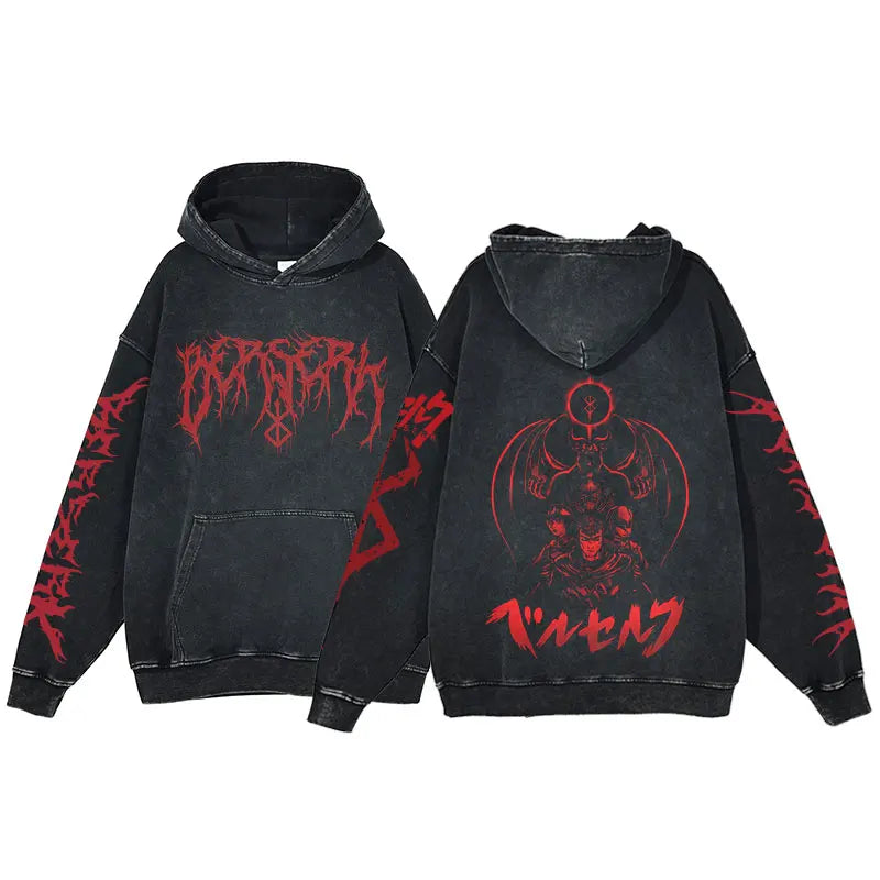 Premium 100% Cotton Gothic Hoodie – Heavyweight Minimalist Sweatshirt for Men & Women