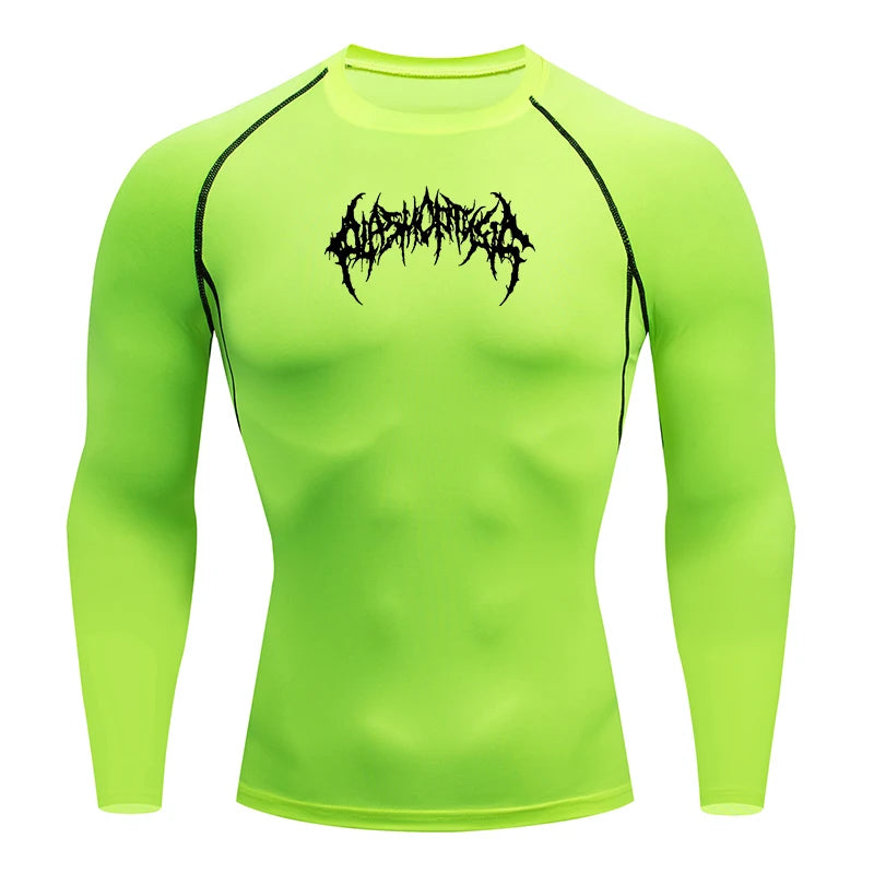 Men's "Pro-Fit" Compression Long Sleeve – Premium Rash Guard for BJJ, MMA & Gym