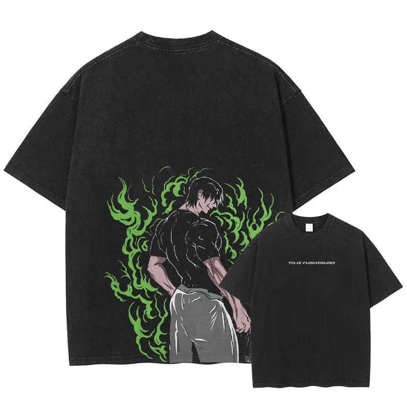 Official Jujutsu Kaisen "Choso" Retro Black T-Shirt – Premium 100% Cotton Washed Tee