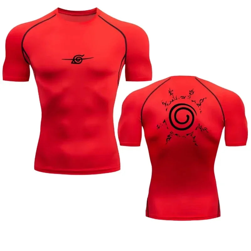 Men's "Anime Essence" Pure Cotton Compression Tee – Premium 2026 Fitness Top