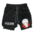 LAMLKKY" Jujutsu Kaisen 2-in-1 Performance Shorts – Premium Anime Gym Compression Shorts