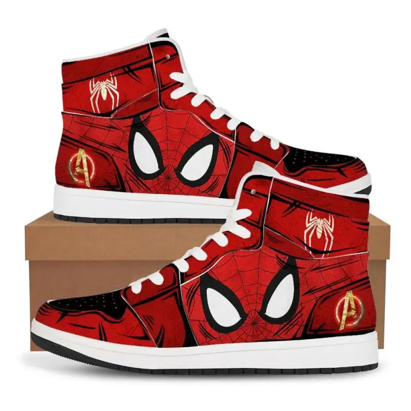 Official Bandai "Spider-Man" High-Top Sneakers – Premium Anime Style Basketball Shoes
