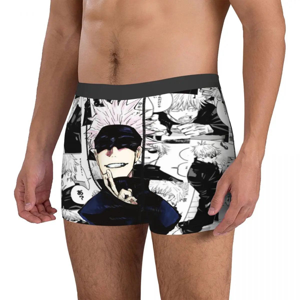 Official Satoru Gojo Jujutsu Kaisen Boxer Briefs – Premium Manga Collage Edition